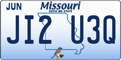 MO license plate JI2U3Q