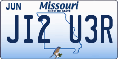 MO license plate JI2U3R