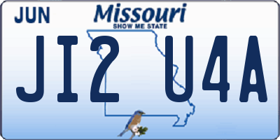 MO license plate JI2U4A