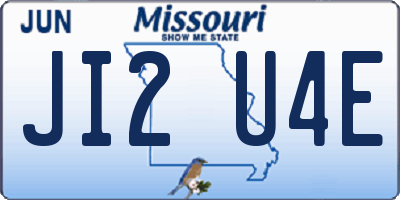 MO license plate JI2U4E