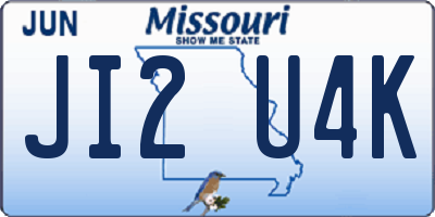 MO license plate JI2U4K