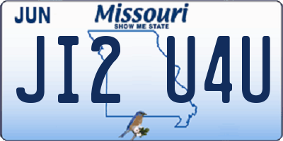 MO license plate JI2U4U