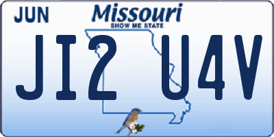 MO license plate JI2U4V
