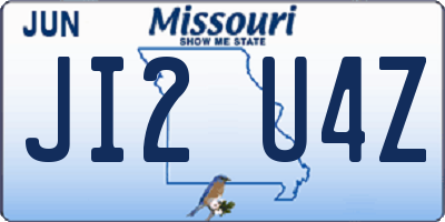 MO license plate JI2U4Z