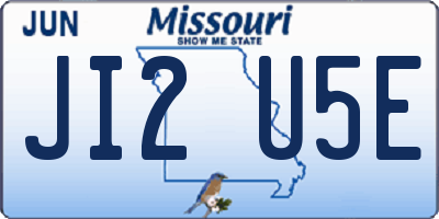 MO license plate JI2U5E