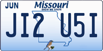 MO license plate JI2U5I