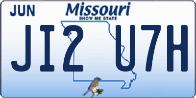 MO license plate JI2U7H