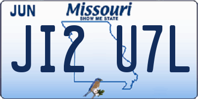 MO license plate JI2U7L