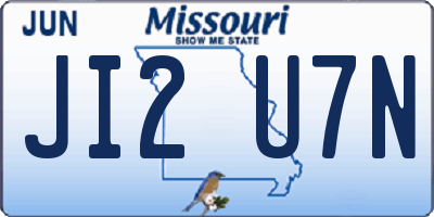 MO license plate JI2U7N