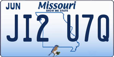 MO license plate JI2U7Q