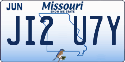 MO license plate JI2U7Y