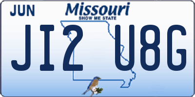 MO license plate JI2U8G