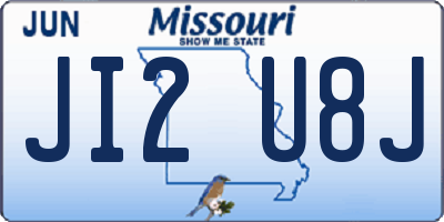 MO license plate JI2U8J