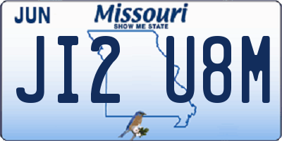 MO license plate JI2U8M