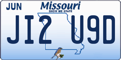 MO license plate JI2U9D