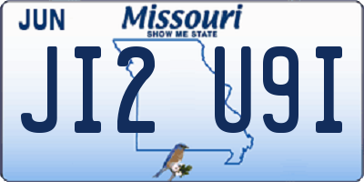 MO license plate JI2U9I
