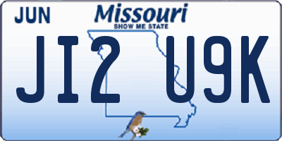 MO license plate JI2U9K