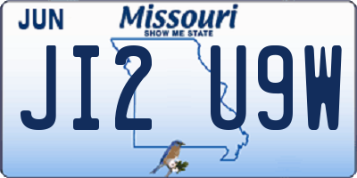 MO license plate JI2U9W
