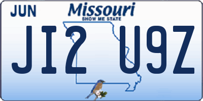 MO license plate JI2U9Z