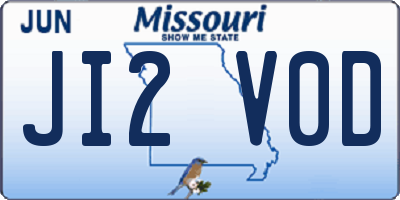 MO license plate JI2V0D