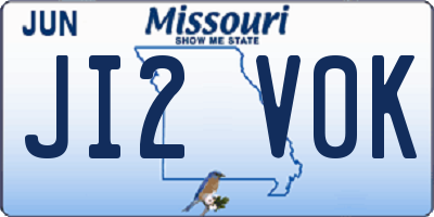 MO license plate JI2V0K