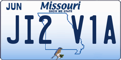 MO license plate JI2V1A