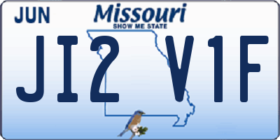 MO license plate JI2V1F