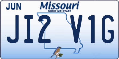 MO license plate JI2V1G