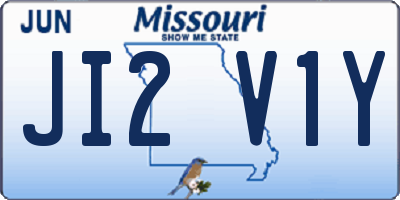 MO license plate JI2V1Y