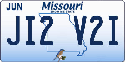 MO license plate JI2V2I