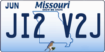 MO license plate JI2V2J