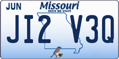 MO license plate JI2V3Q