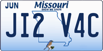 MO license plate JI2V4C