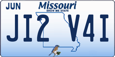 MO license plate JI2V4I