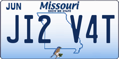 MO license plate JI2V4T