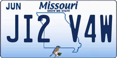 MO license plate JI2V4W