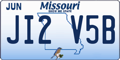 MO license plate JI2V5B