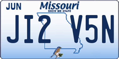 MO license plate JI2V5N