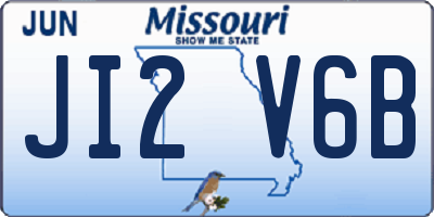 MO license plate JI2V6B