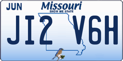 MO license plate JI2V6H
