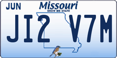 MO license plate JI2V7M