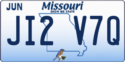 MO license plate JI2V7Q