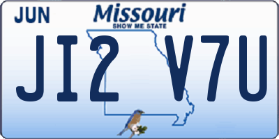 MO license plate JI2V7U