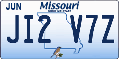 MO license plate JI2V7Z