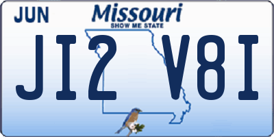 MO license plate JI2V8I