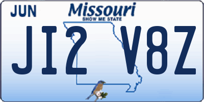 MO license plate JI2V8Z