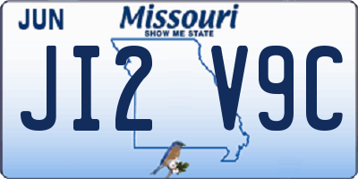 MO license plate JI2V9C