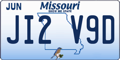MO license plate JI2V9D