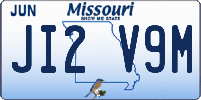 MO license plate JI2V9M