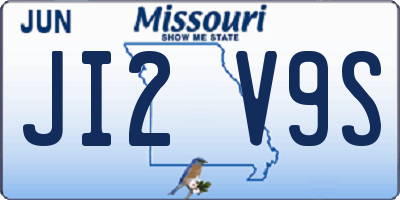 MO license plate JI2V9S